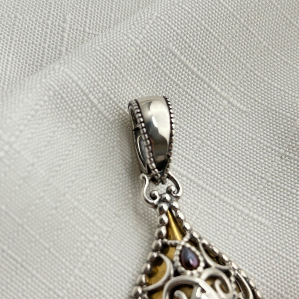 Carolyn Pollack 925 Sterling Silver, Copper, Brass Enhancer Pendant Opulence - Picture 4 of 13